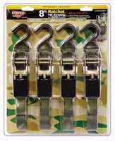 Ratchet Strap - 1 in. x 8 ft., Camo, 4-Pack