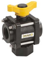 Banjo 3-Way Bolted Ball Valve - 3/4 in., Bottom Load