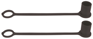 1/2 in. Dust Cap - Black Rubber, 2-Pack