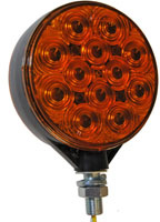 4 in. Dual-Face LED Pedestal-Mount Warning Light - Amber/Amber