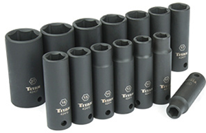 Impact Socket Set - 14 Pc 1/2 in. Drive Metric DW