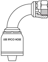 JIC Female 90 Degree Bend - 1 in. Hose