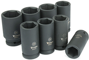 Impact Socket Set - 8 Pc 3/4 in. Drive Metric DW