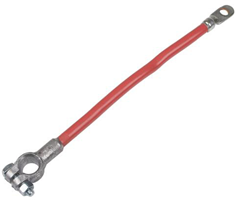 Battery Cable - 10 in., 2 AWG, 7/16 Bent Eyelet
