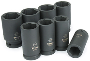 Impact Socket Set - 8 Pc 3/4 in. Drive SAE DW
