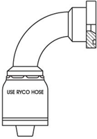 Code 61 Flange 90-Degree Bend - 1 in. x 1 in.