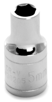 Impact Socket - 5 mm x 1/4 in. Drive, 6-Point