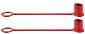 1/2 in. Dust Cap - Red Rubber, 2-Pack