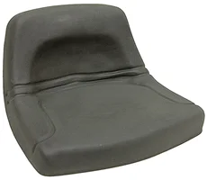 Low-Back Steel Pan Lawn and Garden Seat - Black Vinyl