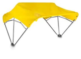 Sun-Smart Tractor Canopy - 3-Bow, 48 in., Yellow, Fender Mounting Brackets