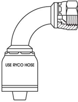 JIC Female 90 Degree Bend - 1 in. Hose