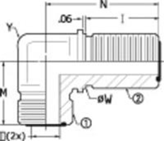 OFS BH Union Elbow - 90 Deg., Locknut