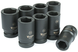 Impact Socket Set - 8 Pc 1 in. Drive Metric DW