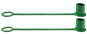 1/2 in. Dust Cap - Green Rubber, 2-Pack