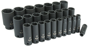 Impact Socket Set - 26 Pc 1/2 in. Drive Metric DW