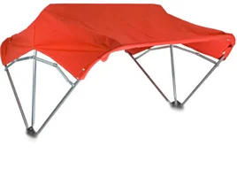 Sun-Smart Tractor Canopy - 3-Bow, 48 in., Red, Fender Mounting Brackets