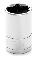 Impact Socket - 17 mm x 6-Point, 1/2 in. Drive