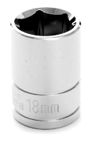 Impact Socket - 18 mm x 6-Point, 1/2 in. Drive