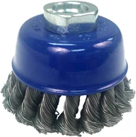 Knot-End Wire Cup Brush - 2-3/4 in.; 5/8-11, M10X1.25, M10X1.5