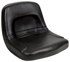High-Back Steel Pan Seat - Black Vinyl