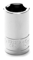 Impact Socket - 15 mm x 6-Point, 1/2 in. Drive