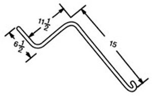 AgSmart Wheel Rake Tooth - 55 in., OT-1A