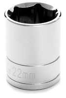 Impact Socket - 22 mm x 6-Point, 1/2 in. Drive