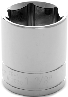6-Point Impact Socket - 1-1/8 in., 1/2 in. Drive