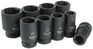 Impact Socket Set - 1 in. Drive SAE DW, 9-Pc