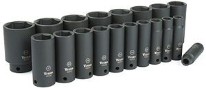 Impact Socket Set - 19 Pc 1/2 in. Drive SAE DW
