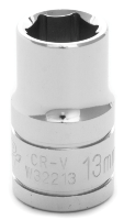 Impact Socket - 13 mm x 6-Point, 1/2 in. Drive