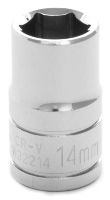 Impact Socket - 14 mm x 6-Point, 1/2 in. Drive