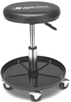 Hydraulic Rolling Shop Seat with Parts Tray