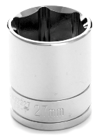 Impact Socket - 27 mm, 1/2 in. Drive, 6-Point