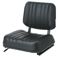 Universal 2-Piece Seat with Slide Track - Black Vinyl