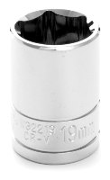 Impact Socket - 19 mm x 6-Point, 1/2 in. Drive