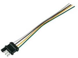 Trailer Wiring Connector - 8 in., 4-Pole Male