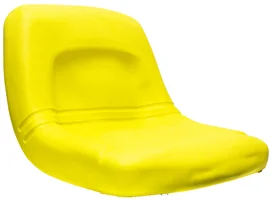 High-Back Steel Pan Seat - Yellow Vinyl