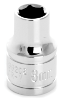 8 mm x 6-Point Impact Socket - 3/8 in. Drive