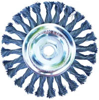 Knot-End Wire Wheel - 4in. x 1/2in. 5/8-11/M10x1.25/M10x1.5