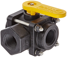 Banjo V100SL Three-Way Side-Load Ball Valve - 1 in. FNPT