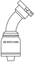 Code 61 Flange 45-Degree Bend - 1 in. x 3/4 in.