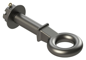 Swivel-Mount Tow Ring Assembly - 3 in. Ring - Long Shank