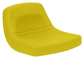 Low-Back Steel Pan Lawn and Garden Seat - Yellow Vinyl