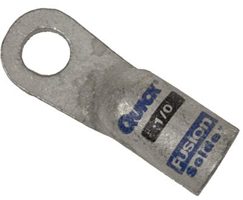 Battery Cable Lug - 1/0 Gauge, Heavy-Wall-Solder, 1/2 in. Hole