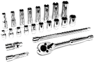 Socket Set - SAE, 22-Piece, 1/4 in. Drive