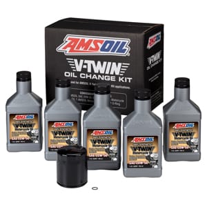 AMSOIL V-Twin Oil Change Kit - 20W-50, 5 qt., Black Filter